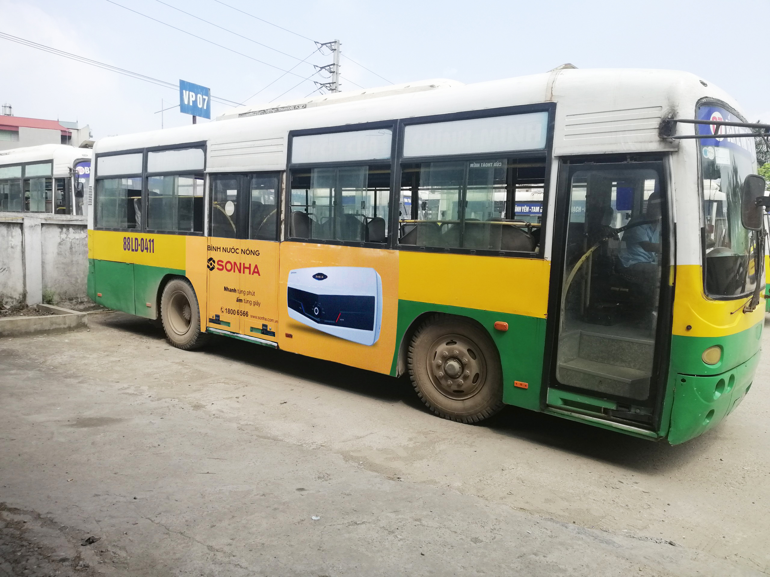 Quảng cáo xe bus tuyến 07 - Xe bus Vĩnh Phúc